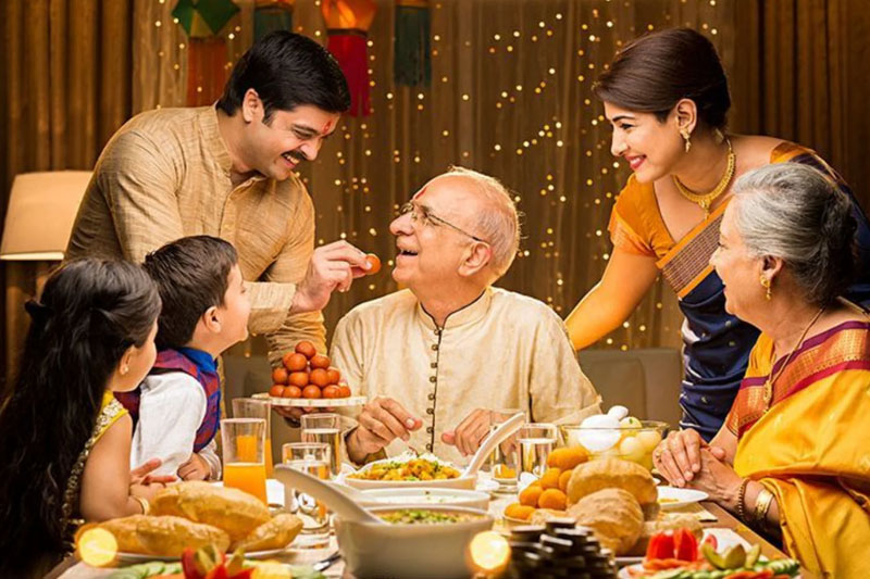 Diwali Celebration with Indian Family